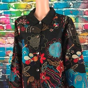 Beautiful Womens Embroidered Floral Top